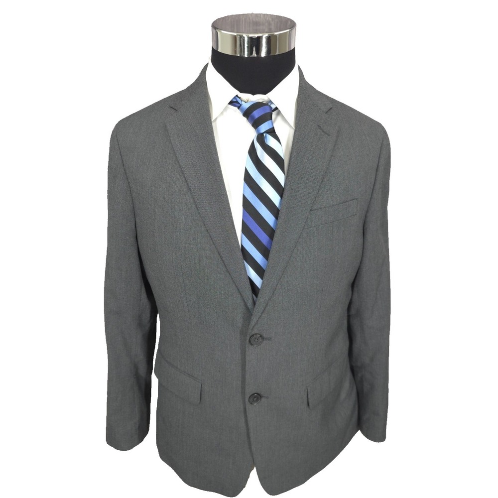 Banana Republic Blazer Jacket Mens 40 S Gray Sport Coat Slim Fit 2 Buttons Vent